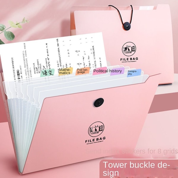 Stereo Organ Bag A4 Pappers Förvaringsväska ROSA 8LAYERS 8LAYERS PINK 8LAYERS-8LAYERS