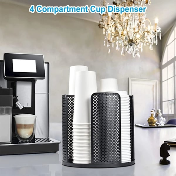 Papirkopholder Multifunktionel kopdispenser SORT black