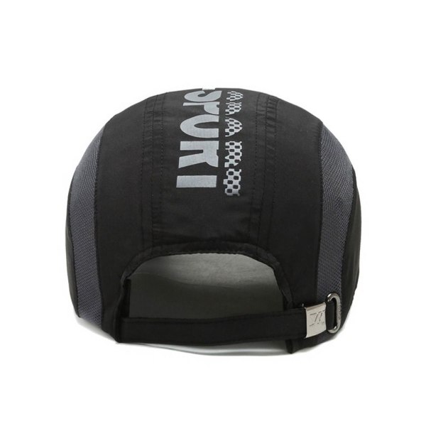 Snabbtorkande sporthatt Printed cap MÖRKGRÅ dark grey