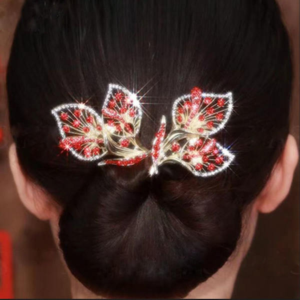 Rhinestone Flower Hair Clip Hair Bun Maker 7 7 7