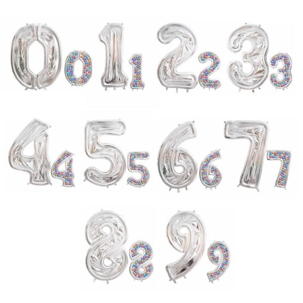 Numbers Ballonger Ramme Number Ballong Stand Display 7 7 7