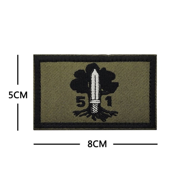 Army Rank Patch Brodery Etikett 6 6 6