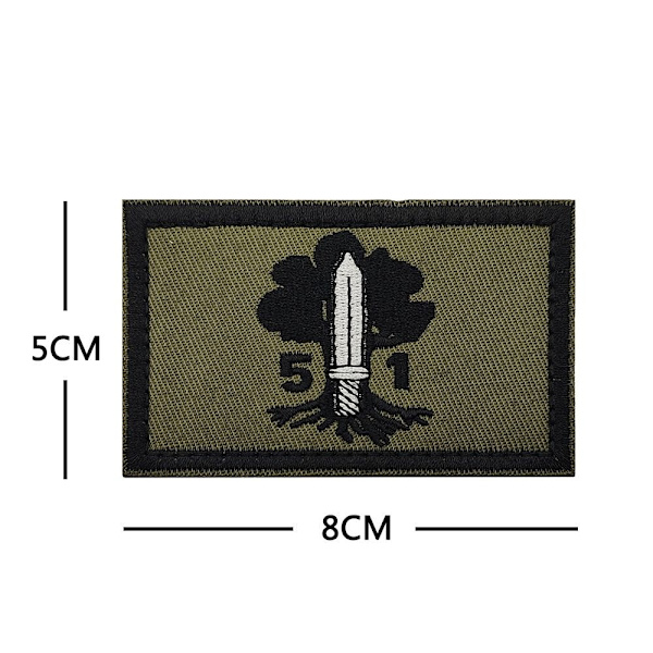 Hær Rang Patch Broderi Mærke 9 9 9