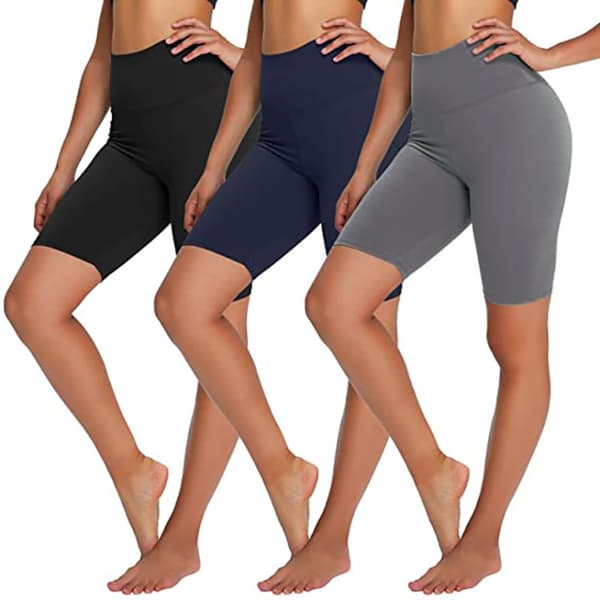 Højtaljede Sportsshorts SORT M Black M