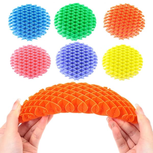 Mask Stor Fidget Leksak 3D-Printad Elastisk Mesh GUL yellow