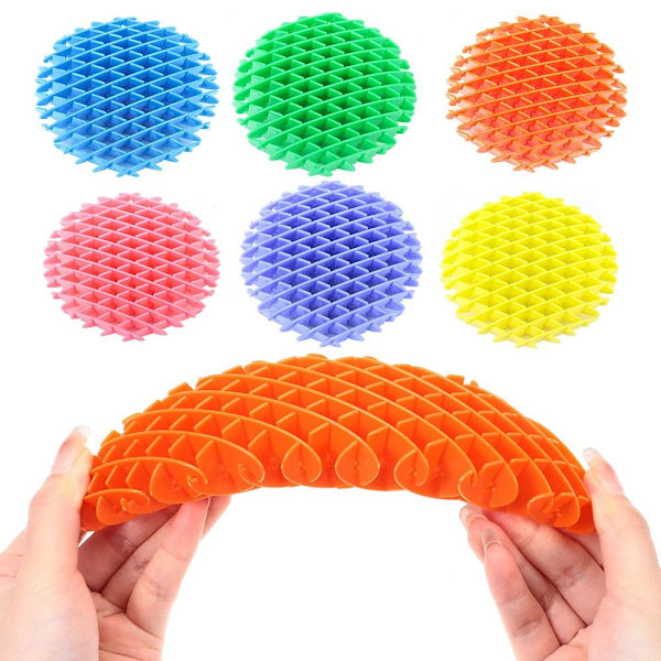 Orm Big Fidget Toy 3D Printet Elastic Mesh RØD red