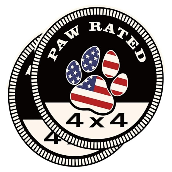 2 stk Paw Badge Vurdert Bilemblem American Flag Car Badges