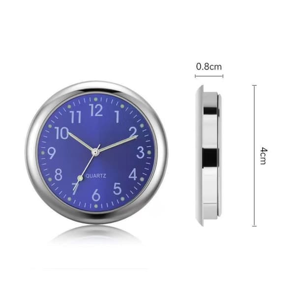 1 st Självhäftande Bilklocka för Instrumentbräda VIT White