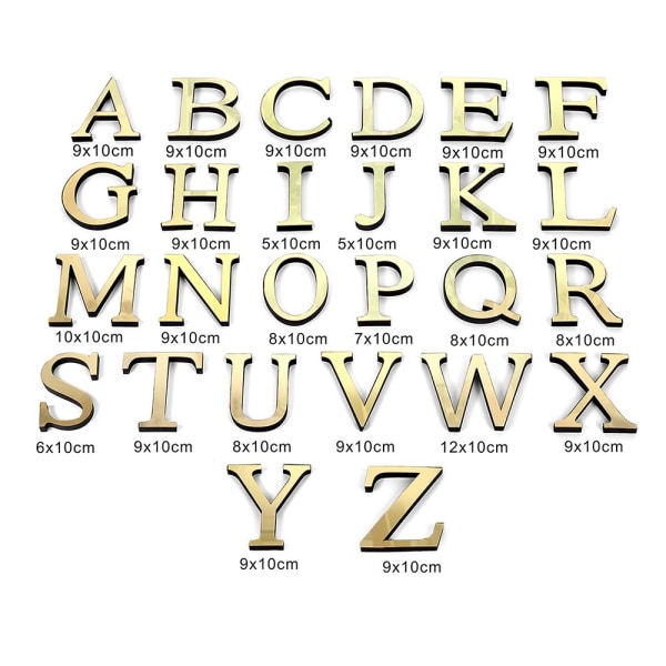 26 bokstäver Väggdekor Alfabetdekoration N N N