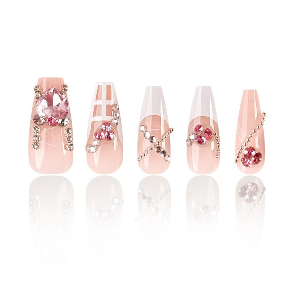 French Fake Nails Ballerina False Nail Press on Nails
