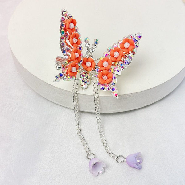 Rhinestone Butterfly Hårnål Butterfly Bangs Sidoklämma FÄRG 6 Color 6