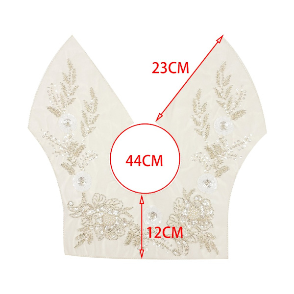 Blonder Broderet Stof Patch Flower Cloth Sticker Bryst Blomst