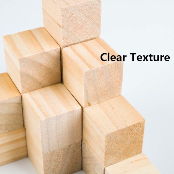 10stk Trekube Tre Firkantblokk 2X2X2CM 2x2x2cm