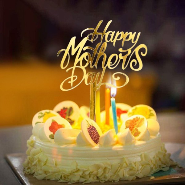5 stk/sæt Happy Mothers Day Cake Toppers Mothers Day Party 2