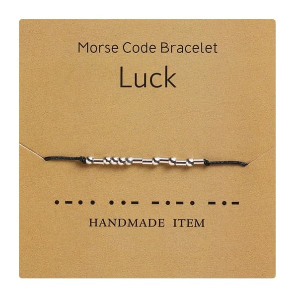 Morse Code Armband Pärlarmband TUR TUR Luck