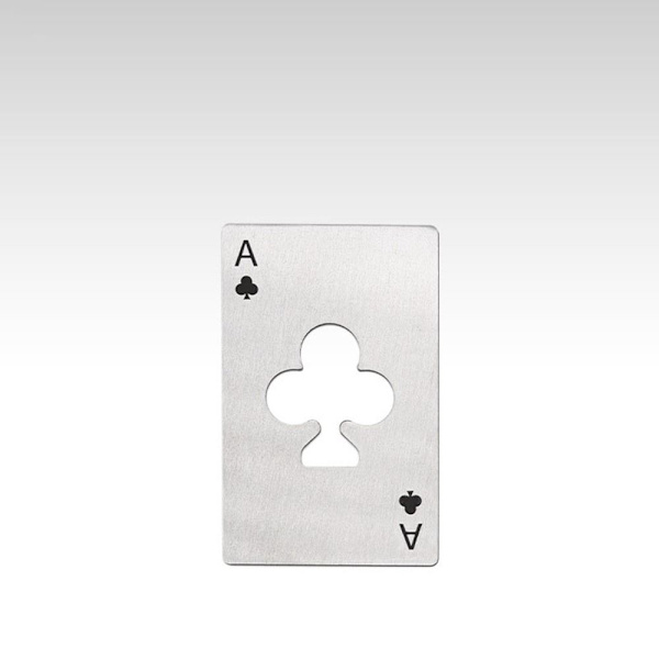 Creative Poker-formet flaske dåseåbner SØLV Silver