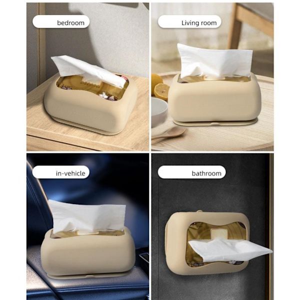 Sugekop Tissue Box Desktop Tissue Skuffe BRUN Brown