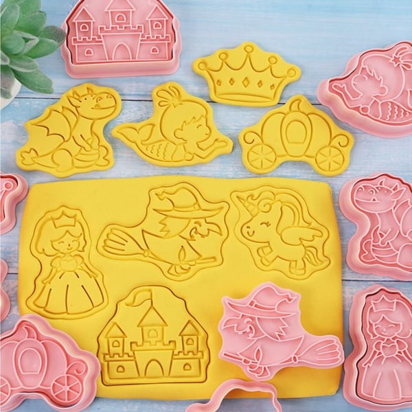 8st/ Set Cookie Cutters Form Stämplar DIY Frosting Socker