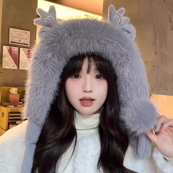 Plys Hue Beanies GRÅ grey