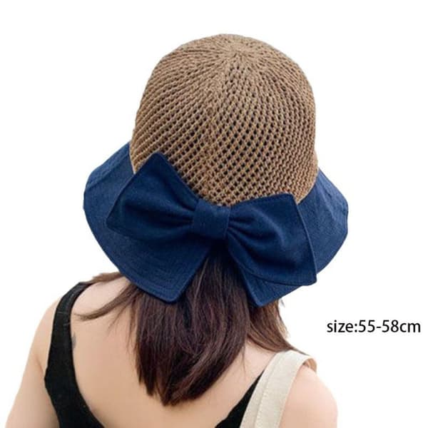 Dame Bucket Hat Stor Skygge Solhat BLÅ blue