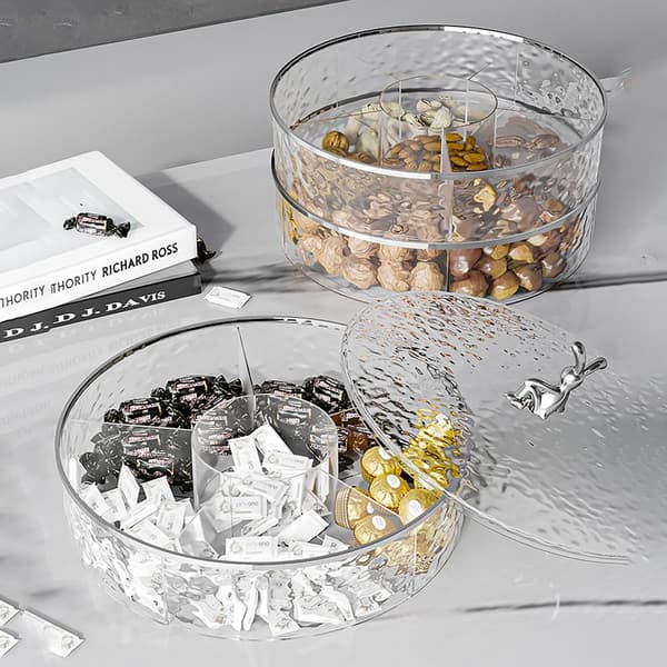 Snacks Oppbevaringsboks Godteri Nøttebrett GRÅ 2 LAG 2 LAG GREY 2 LAYERS-2 LAYERS