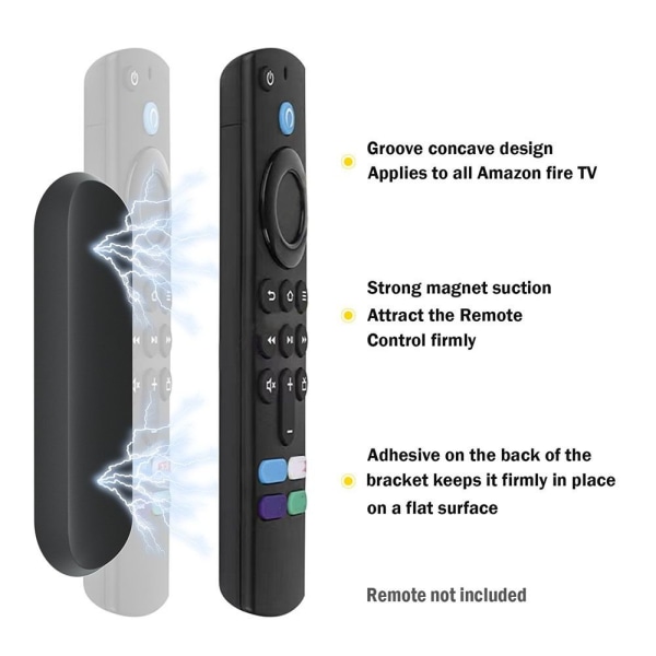 Fjernkontrollholder TV Fjernkontrollholder SVART black