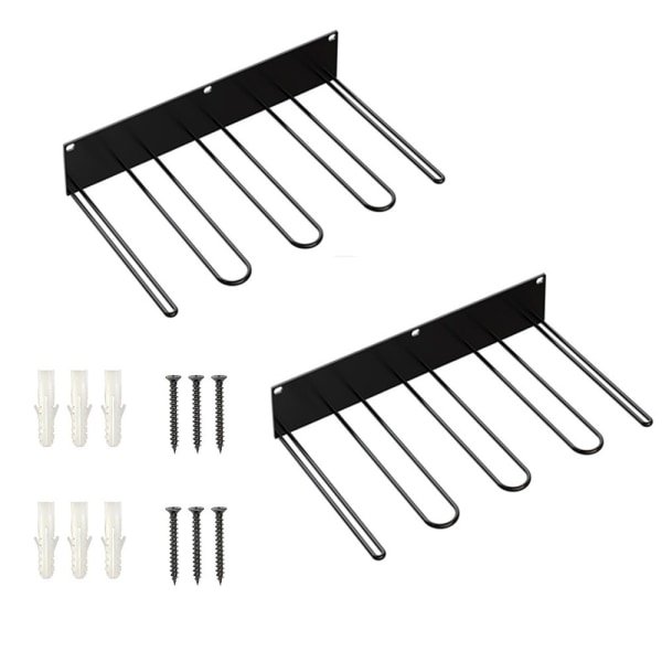 2st Boot Rack Boot Holder Hängande Boot Organizer Black 2Pcs-2Pcs