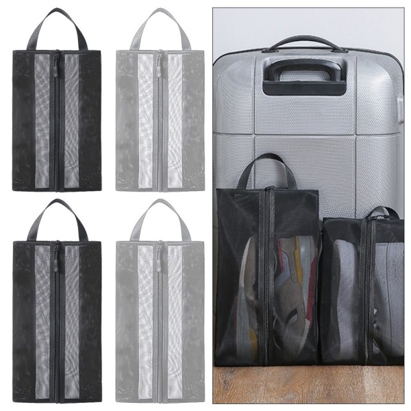 1 Stk Skooppbevaringsveske Reiseskovesker SORT STOR SORT STOR black large