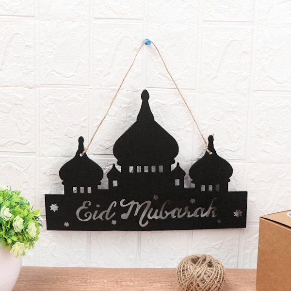 4 stk Eid Mubarak Henger Ramadan Dekor DIY Håndverk