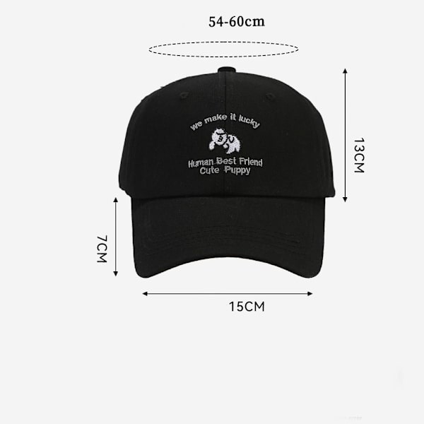 Baseball-hatut puuvilla MUSTA black