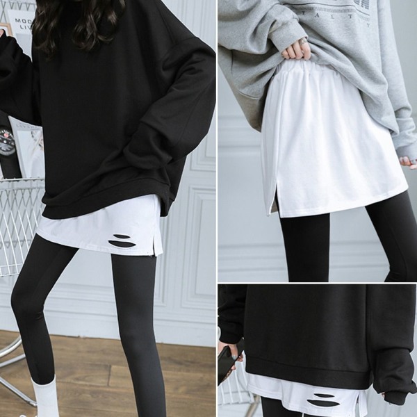 A-Line skjorte Split Flare Hem SORT XLA A Black XLA-A