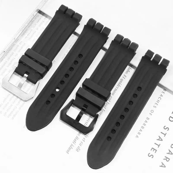 Silikone urrem med sølvspænde, gummi Silver Buckle