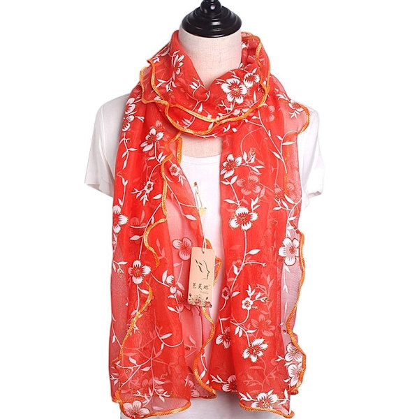 Dam Halsdukar för kvinnor Sjal Huvudet Wraps ORANGE Orange