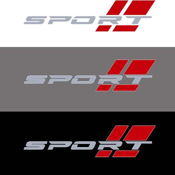 2 st Sport Letter Bil Dekal Stickers Sport Logo Badge Dekal