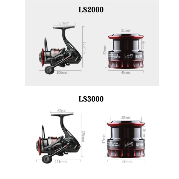 Fiskehjul spinnehjul LS3000 DUAL GRIP LS3000 DUAL GRIP LS3000 Dual Grip