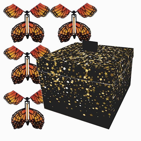 Överraskning Flying Butterfly Box Creative Bounce Box A A A
