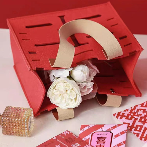 Filt gavepose Candy Lucky Bag 25X22X16CM 25x22x16cm