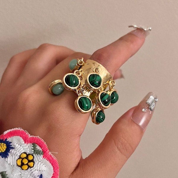 Fringe Open Ring Moniriippuvainen sormus MULTICOLOR multicolor