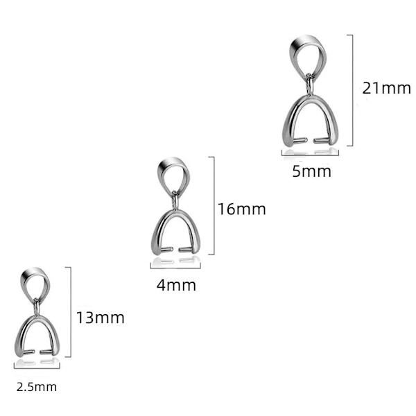 10 st hängsmycke Pinch Bail Dingle Charm Bead Connector GULD Gold 4x16mm10pcs-10pcs