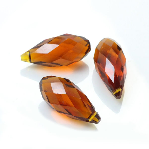 20st/ set Crystal Beads Teardrop Faceted Crystal 04 04 04