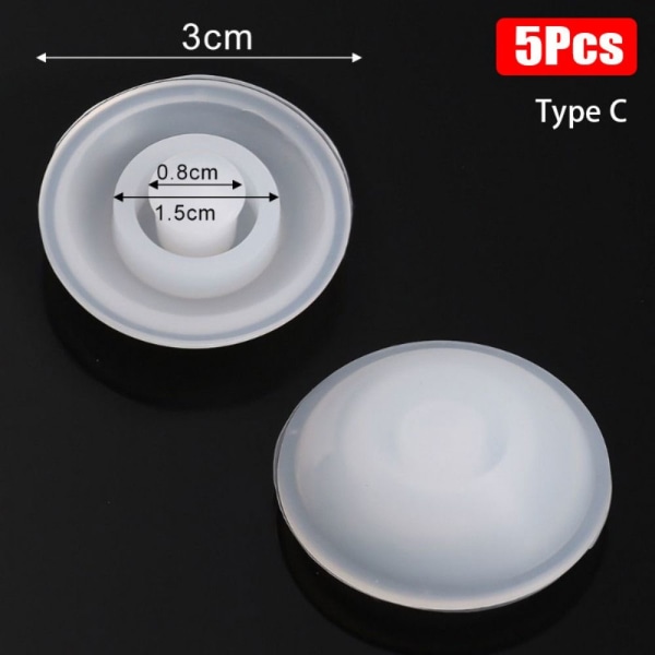 1/5 stk flaskelokk Plugg tetningsplugg 5 STK TYPE C 5 STK TYPE C 5Pcs Type C