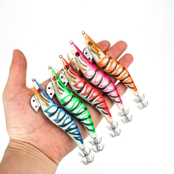 Puiset katkaravun vieheet Squid koukku 8cm/7.6GGREEN GREEN 8cm/7.6gGreen