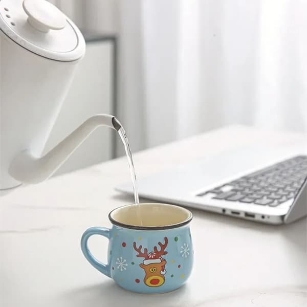 Keramisk Julmugg Kaffemugg ROSA TOMTE ROSA TOMTE Pink Santa