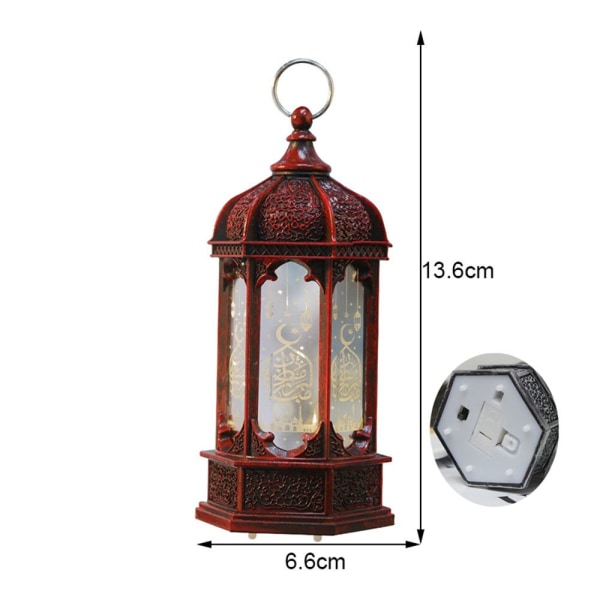 Eid Mubarak LED-vindljus Ramadan Dekorationer