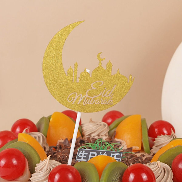 Eid Mubarak Kakepynt & CupCake Pynt SØLV