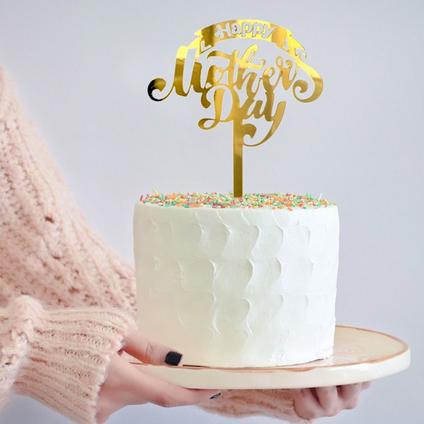 5kpl/ set Hyvää äitienpäivää Cake Toppers äitienpäiväjuhlat 3