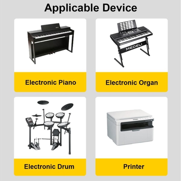 USB-B - Type-C MIDI-sovitin USB-B - USB-C USB-B - USB-B to USB-C