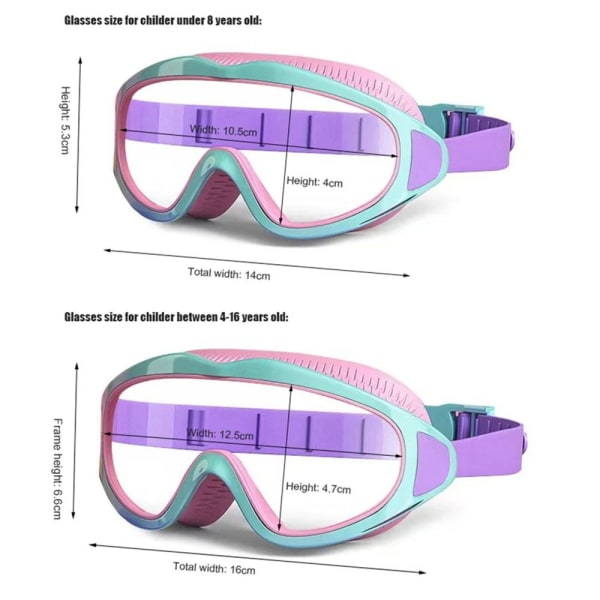 Svømmebriller til børn Svømmebriller 2-16 ÅR 6 6 2-16 years old6
