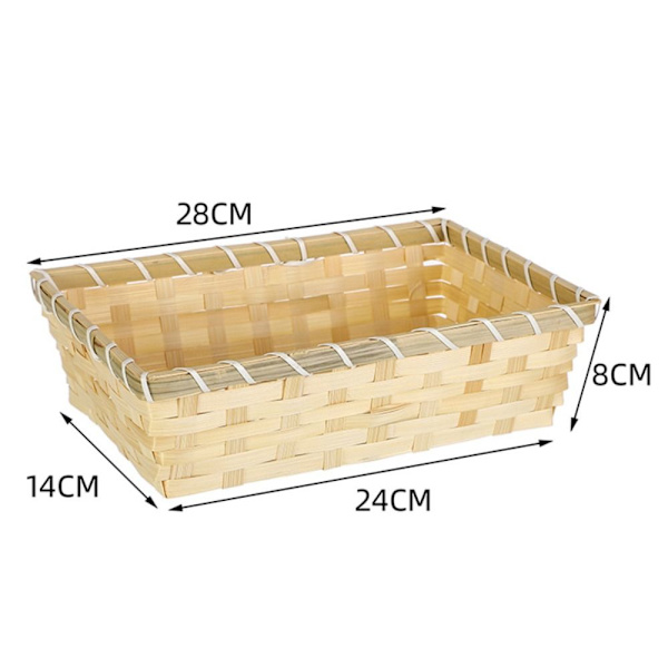 Bamboo Basket Wicker Leipäkori 23*17*7CM 23*17*7cm