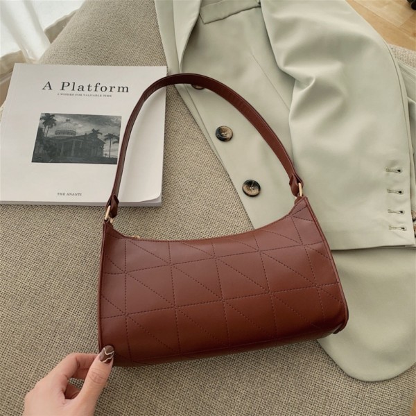 PU Läderväska Retro Läder Axelväska BRUN Brown